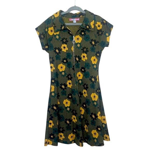 Urban Outfitters Green Sheath Mini Dress with Polo Collar - Picture 2 of 7